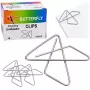 LEAN Butterfly Metal Paper Clips for Documents, Office, 24 mm, 100 pcs