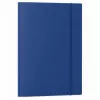 LEAN Cardboard Folder with Elastic Band, Lacquered, A4, 300 g/m², Blue