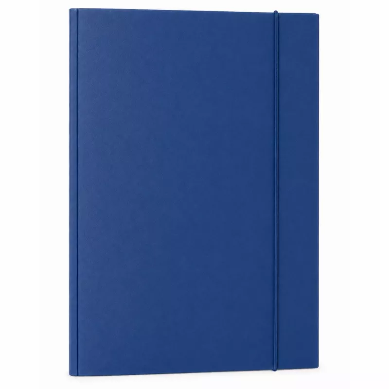 LEAN Cardboard Folder with Elastic Band, Lacquered, A4, 300 g/m², Blue