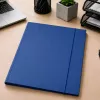 LEAN Cardboard Folder with Elastic Band, Lacquered, A4, 300 g/m², Blue