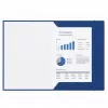 LEAN Cardboard Folder with Elastic Band, Lacquered, A4, 300 g/m², Blue