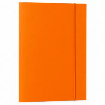 LEAN Cardboard Folder with Elastic Band, Lacquered, A4, 300 g/m², Orange
