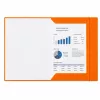 LEAN Cardboard Folder with Elastic Band, Lacquered, A4, 300 g/m², Orange