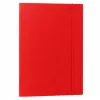 LEAN Cardboard Folder with Elastic Band, Lacquered, A4, 300 g/m², Red