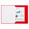LEAN Cardboard Folder with Elastic Band, Lacquered, A4, 300 g/m², Red