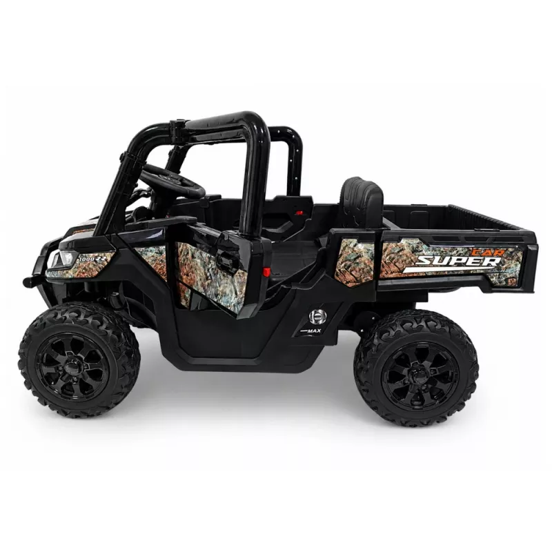 LEAN CARS 24V 4x4 Battery-Powered Ride-On Vehicle GTS2299-H Black