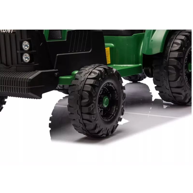 LEAN CARS 24V Battery Operated Tractor with Trailer Dark Green - CH9959B