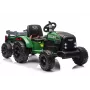 LEAN CARS 24V Battery Operated Tractor with Trailer Dark Green - CH9959B
