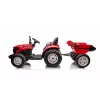 LEAN CARS 24V Battery-Powered Tractor HC-306 Red with Trailer