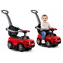LEAN CARS 614W Toddlers Ride On Push Along with Parent Handle - Red