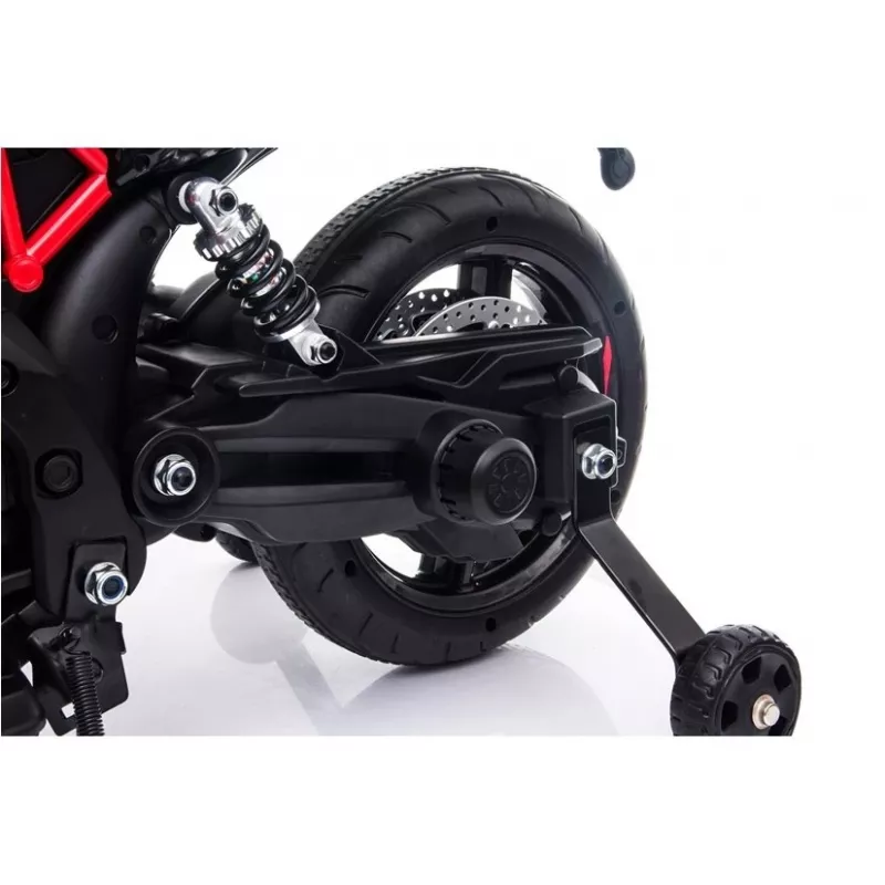 LEAN CARS Aprilia A007 Electric Ride On Motorbike Black & Red