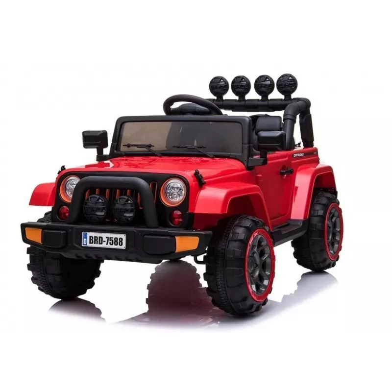 LEAN CARS Battery Car Jeep BRD-7588 Red 4x4 7408