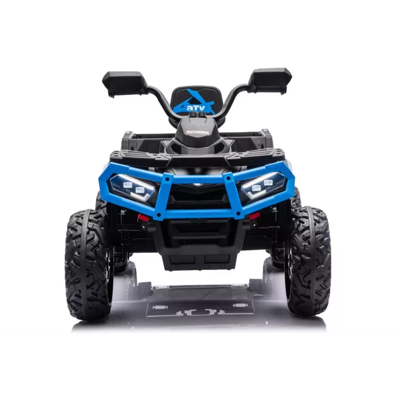 LEAN CARS Battery-Operated Quad ATV 6 Wheels With Trailer JC606 24V 4x4 Blue