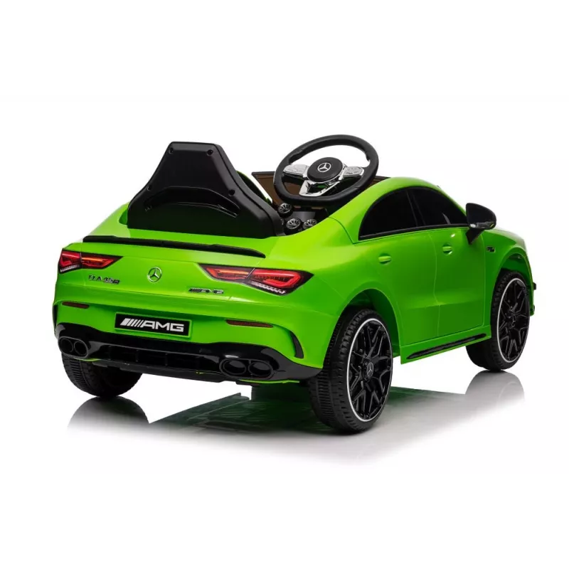 LEAN CARS Battery-Powered Car Mercedes CLA 45s AMG Green 4x4