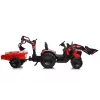 LEAN CARS Battery-Powered Excavator with Trailer SX2068 Red