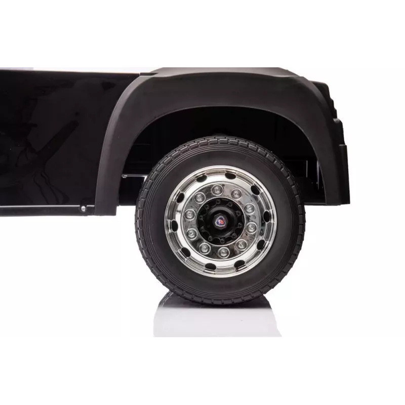 LEAN CARS Scania 500R HL698 4x4 Battery-Powered Ride-On Truck, Black