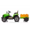 LEAN CARS Battery-Powered Tractor BBH-030 Green 12V Ride-On with Parental Remote Control