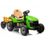 LEAN CARS Battery-Powered Tractor BBH-030 Green 12V Ride-On with Parental Remote Control