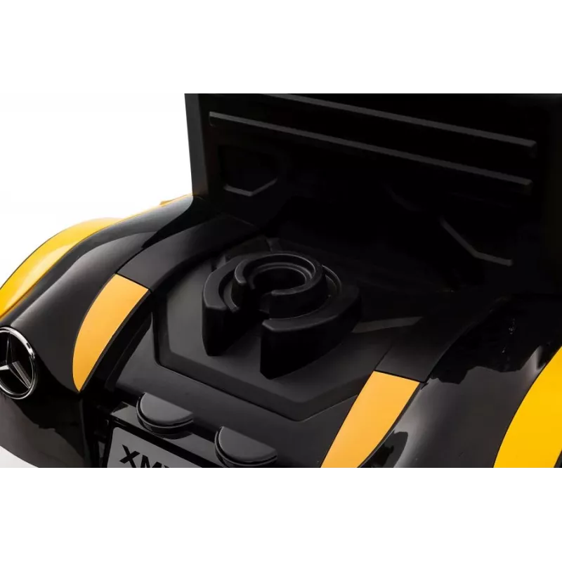 LEAN CARS Battery-Powered Truck Mercedes XMX622 Yellow LED Lights