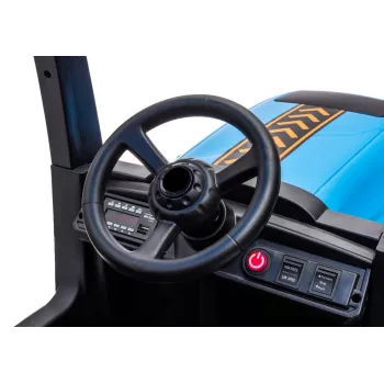 LEAN CARS Battery Tractor A011 24V Blue – Ride-On Toy with 2x200W Motors, Remote Control, LED Lights, Bluetooth