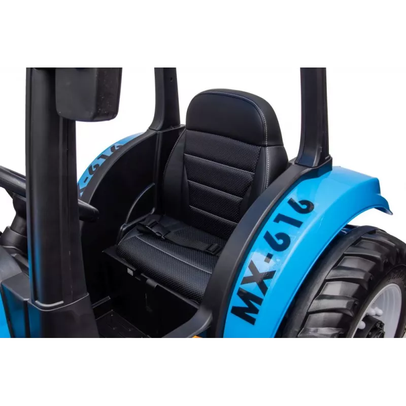 LEAN CARS Battery Tractor A011 24V Blue – Ride-On Toy with 2x200W Motors, Remote Control, LED Lights, Bluetooth