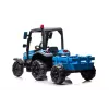 LEAN CARS Battery Tractor BLT-206 Blue 12V Ride-On with Trailer and Remote Control