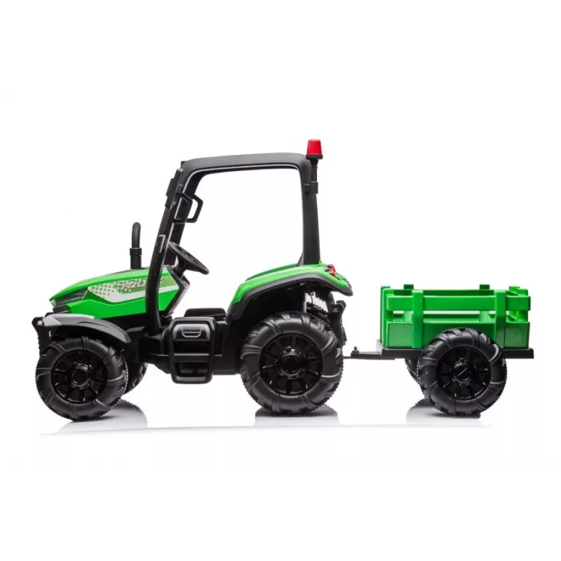 LEAN CARS Battery Tractor BLT-206 Green with Detachable Trailer, 12V Ride-On for Kids 3-8 Years, 2x45W, EVA Wheels, Remote Control
