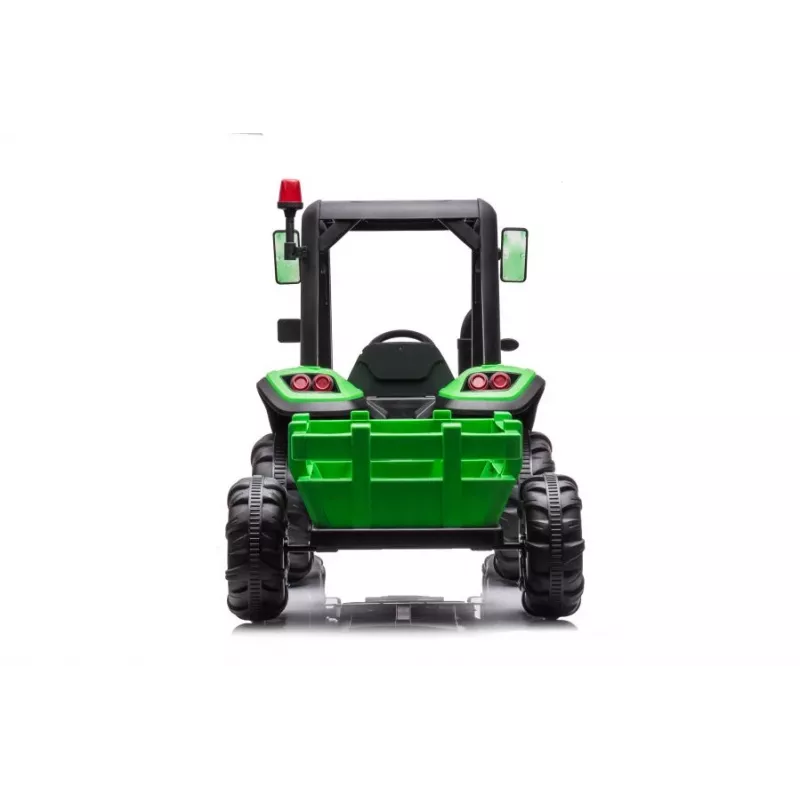 LEAN CARS Battery Tractor BLT-206 Green with Detachable Trailer, 12V Ride-On for Kids 3-8 Years, 2x45W, EVA Wheels, Remote Control