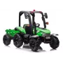 LEAN CARS Battery Tractor BLT-206 Green with Detachable Trailer, 12V Ride-On for Kids 3-8 Years, 2x45W, EVA Wheels, Remote Control