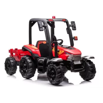 LEAN CARS Battery Tractor BLT-206 Red, 12V 7Ah, 2x35W, Kids Ride-On with Remote Control & Trailer