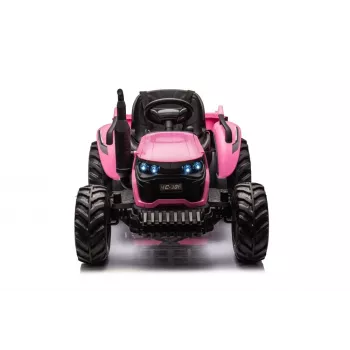 LEAN CARS Battery Tractor HC-306 Pink 24V Kids Ride-On with Parental Remote