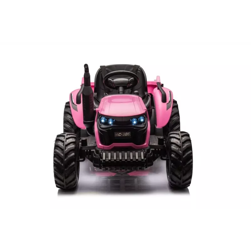 LEAN CARS Battery Tractor HC-306 Pink 24V Kids Ride-On with Parental Remote