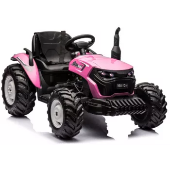 LEAN CARS Battery Tractor HC-306 Pink 24V Kids Ride-On with Parental Remote