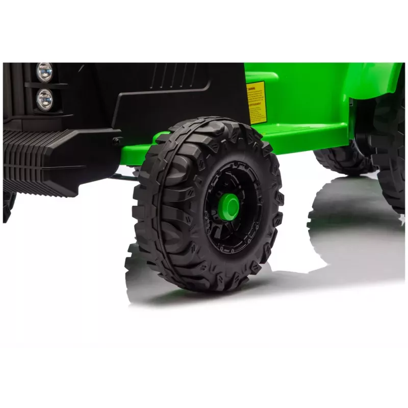 LEAN CARS CH9959B Battery Operated Tractor with Trailer Light Green 24V