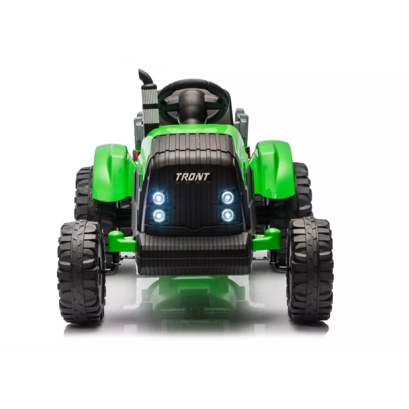 LEAN CARS CH9959B Battery Operated Tractor with Trailer Light Green 24V