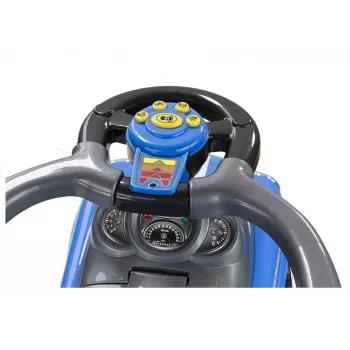 LEAN CARS Coupe Car Manual Ride On with Parent Handle - Blue