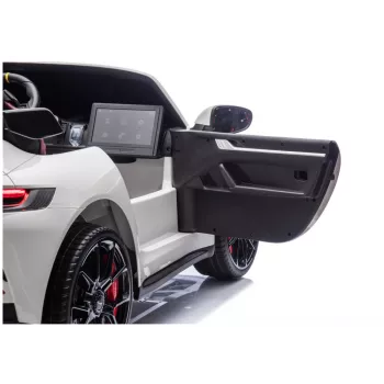 LEAN CARS DK-P911 Porsche GT3 24V Battery-Operated Ride-On Car White