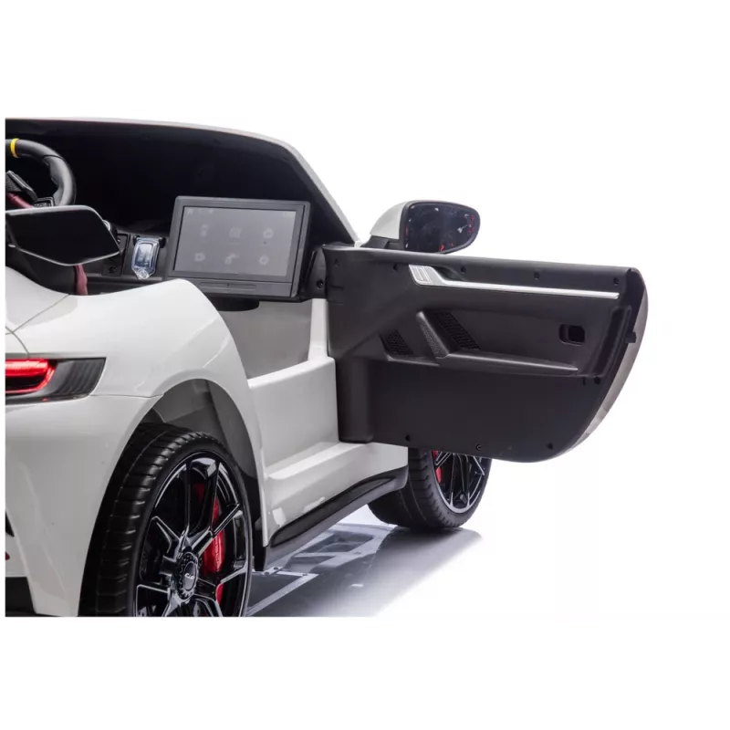 LEAN CARS DK-P911 Porsche GT3 24V Battery-Operated Ride-On Car White