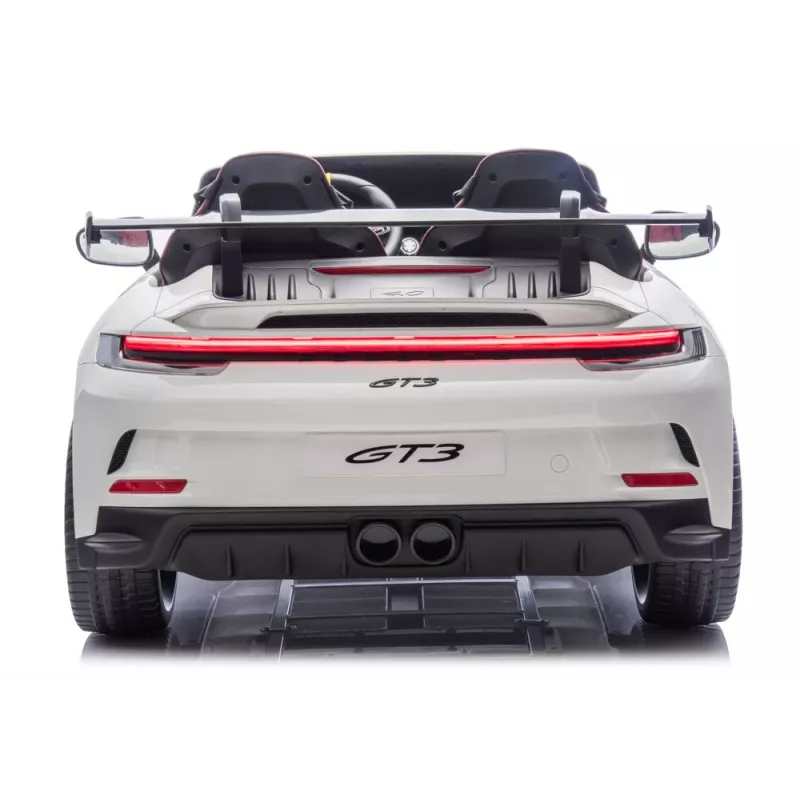 LEAN CARS DK-P911 Porsche GT3 24V Battery-Operated Ride-On Car White