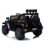 LEAN CARS Electric Ride-On Jeep BRD-7588 with LED Lights, MP3, Remote Control, Black 4x4