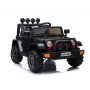 LEAN CARS Electric Ride-On Jeep BRD-7588 with LED Lights, MP3, Remote Control, Black 4x4
