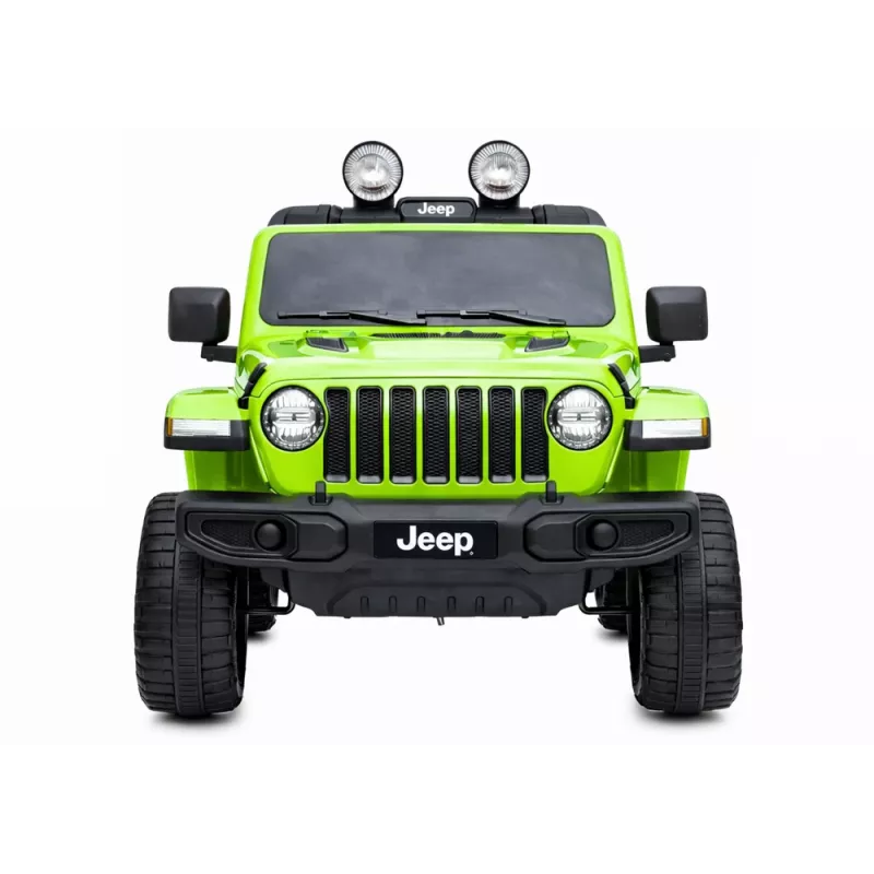 LEAN CARS Electric Ride On Jeep Rubicon 4x4 Green
