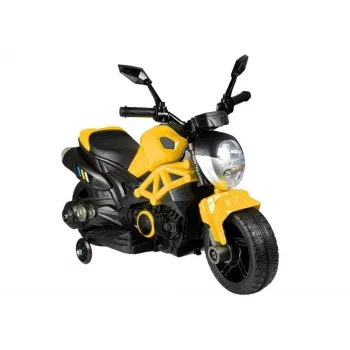 LEAN CARS Electric Ride On Motorbike GTM1188 Yellow LED Light