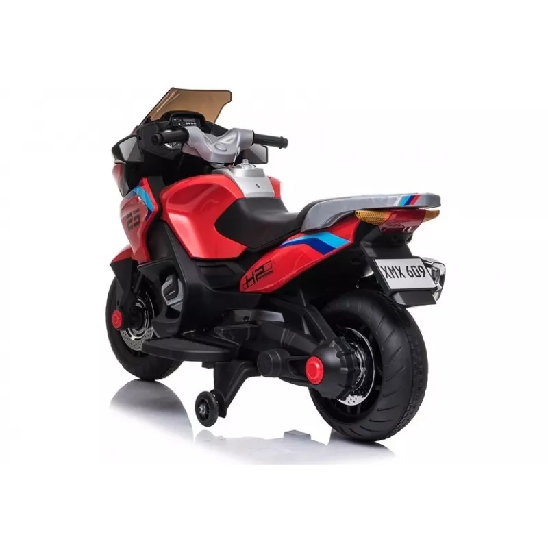 LEAN CARS Electric Ride-On Motorbike XMX609 Red with MP3 and LED Lights