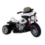 LEAN CARS Electric Ride On Motorcycle JT568 Police for Children LED Light Black