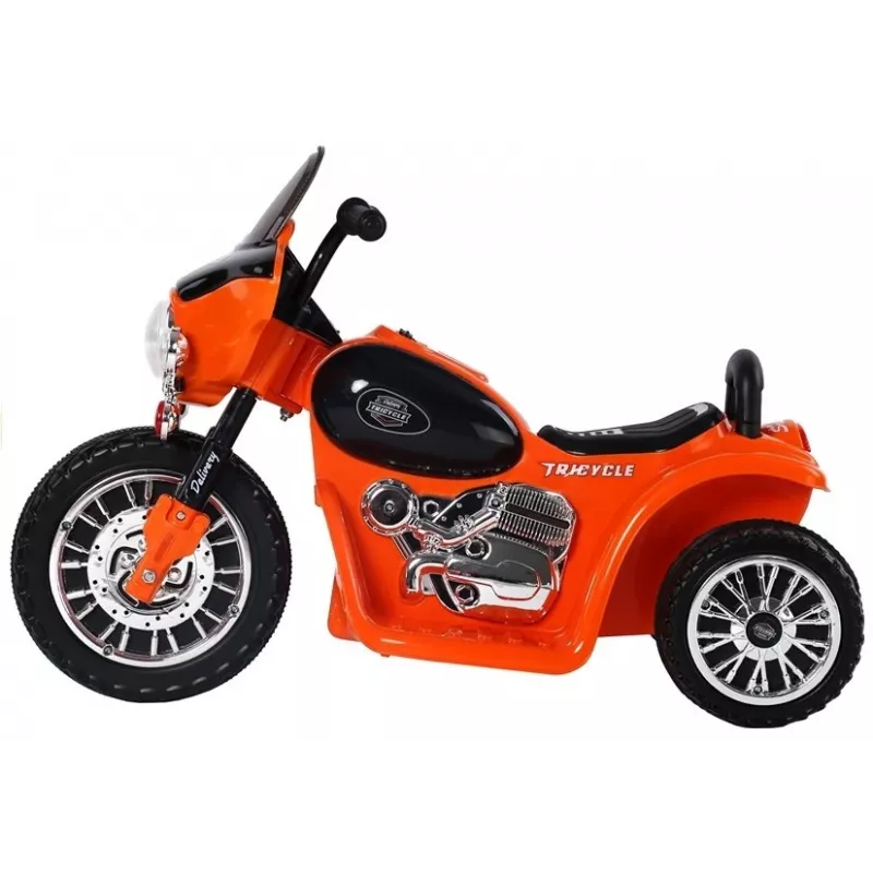 LEAN CARS Electric Ride On Motorcycle JT568 Police Orange LED