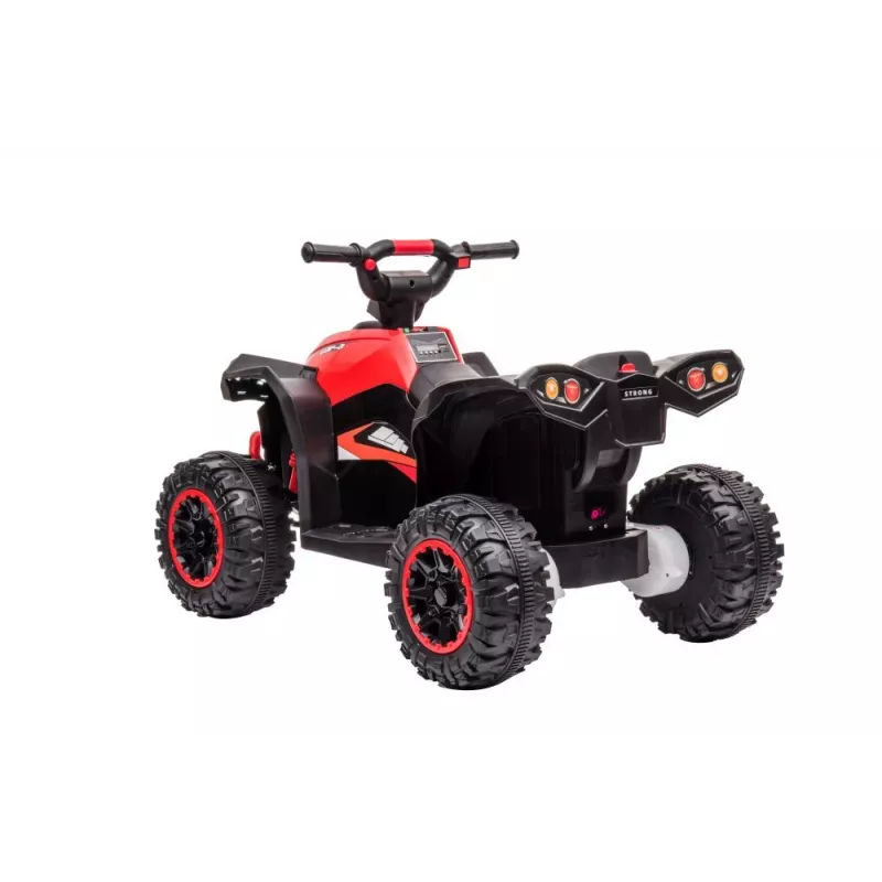 LEAN CARS Electric Ride-On Quad HL568 Red 6V Battery Powered Kids ATV with LED Lights & Music