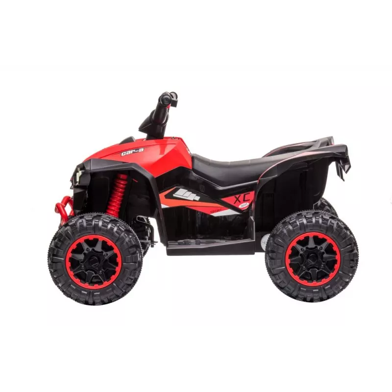 LEAN CARS Electric Ride-On Quad HL568 Red 6V Battery Powered Kids ATV with LED Lights & Music