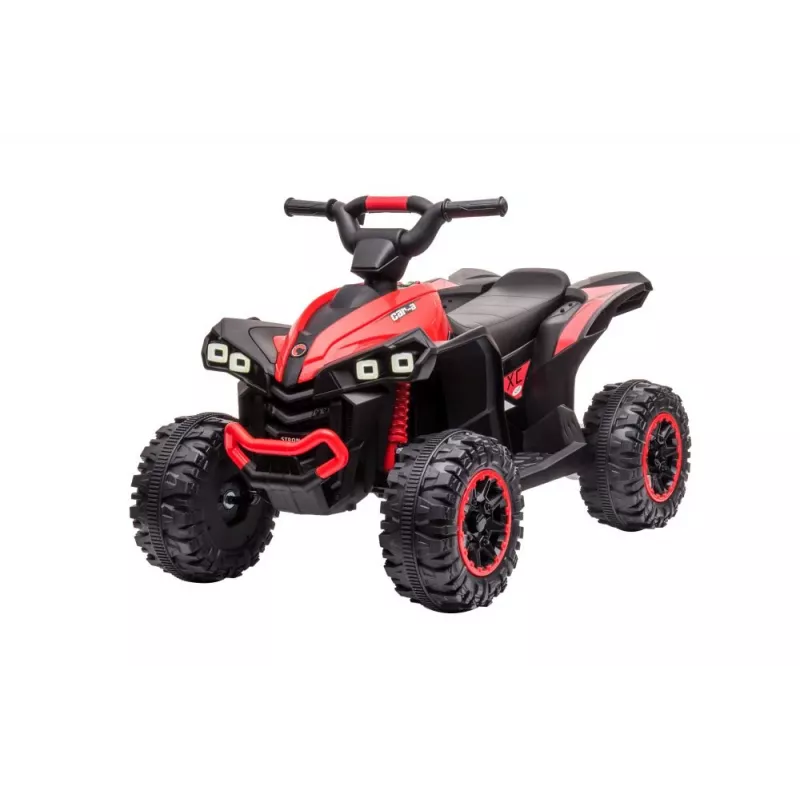 LEAN CARS Electric Ride-On Quad HL568 Red 6V Battery Powered Kids ATV with LED Lights & Music