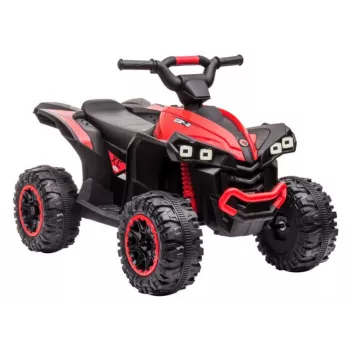 LEAN CARS Electric Ride-On Quad HL568 Red 6V Battery Powered Kids ATV with LED Lights & Music